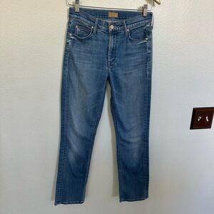 MOTHER Light Blue Cropped Jeans
